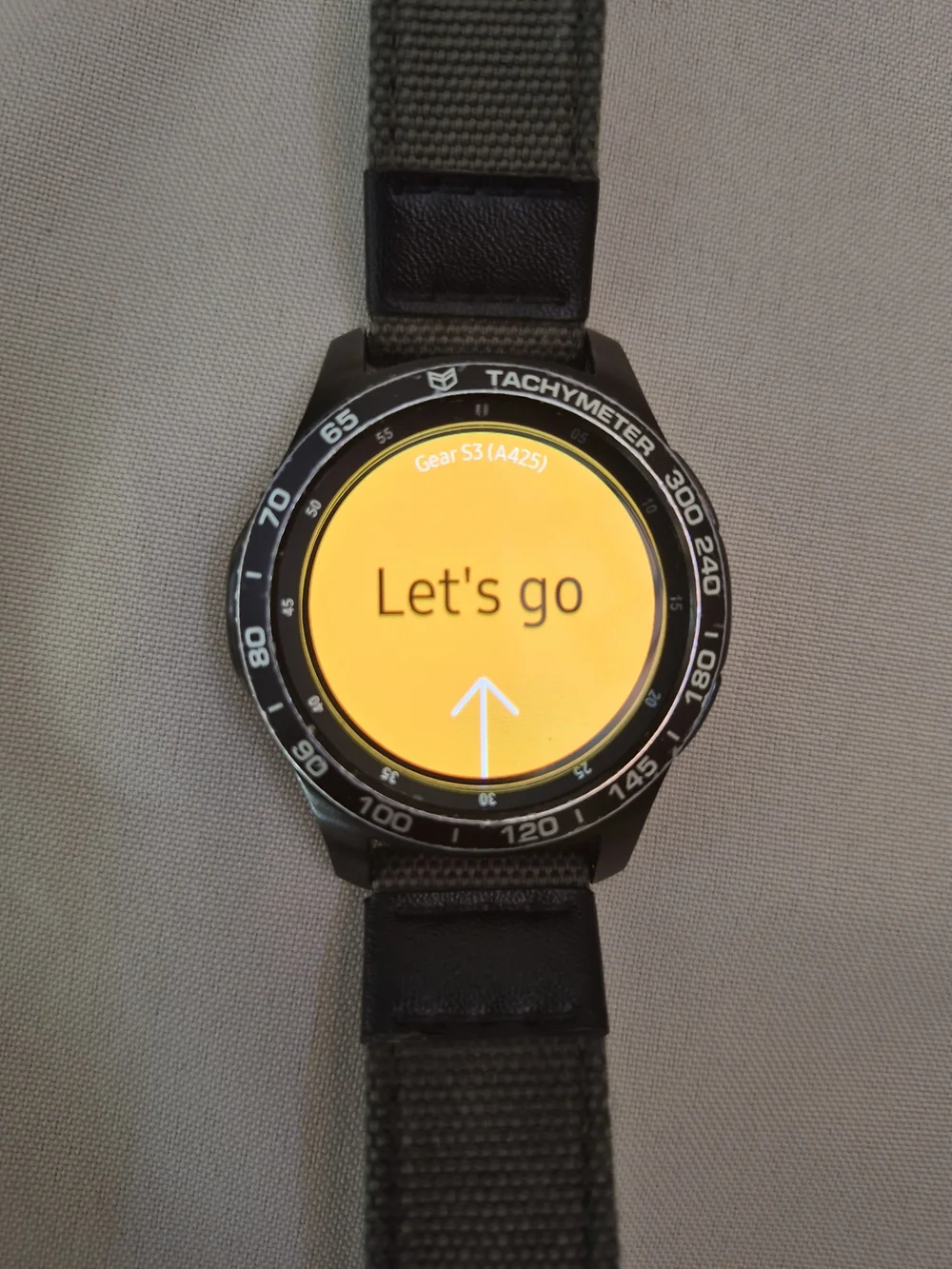 Samsung Gear S3 Smartwatch - Black Watch Face with Olive Green Strap